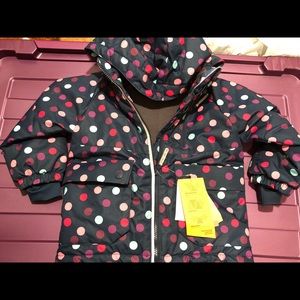 New h&m girl size 3t-4t blue dots coat jacket